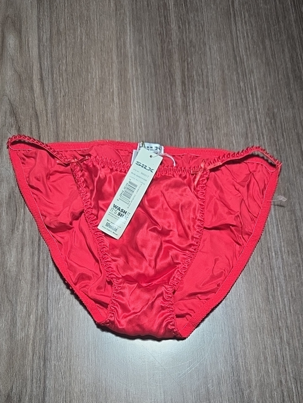 Silx by August Silk Red Satin Bikini Panties